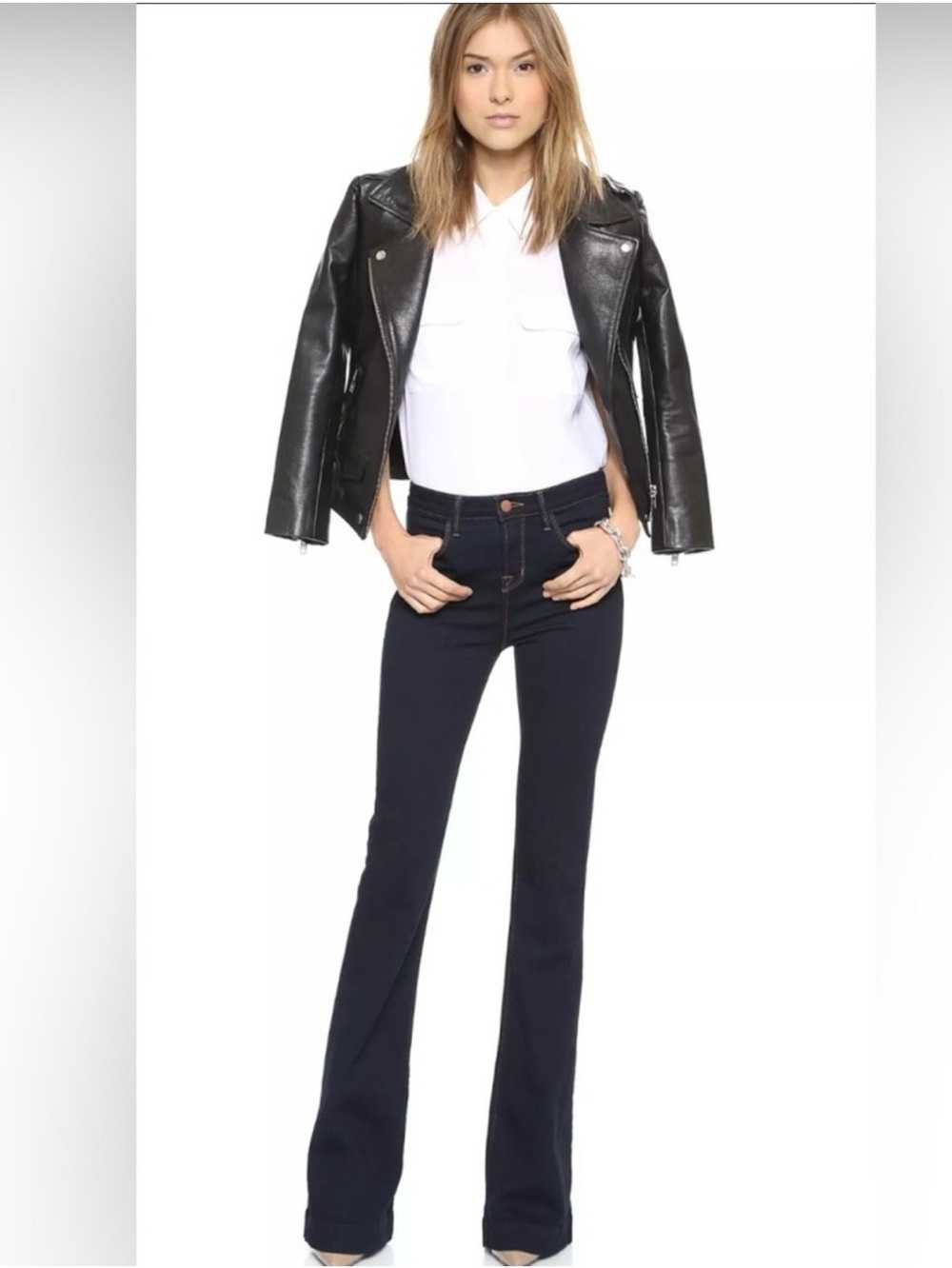 NWT Rare J Brand The Doll Black Kurabo Japanese Denim, Sz 25